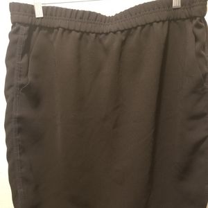 J Crew Elastic Black Skirt Size 14